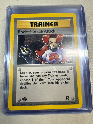 Pokemon Rocket’s Sneak Attack 1st edition 72/82 Team Rocket