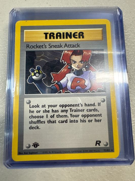 Pokemon Rocket’s Sneak Attack 1st edition 72/82 Team Rocket