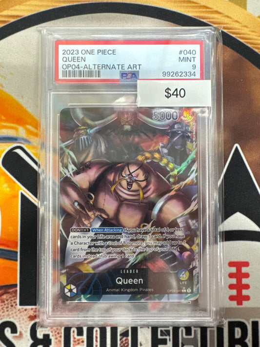 2023 One Piece Queen OP04-040 Alternate Art PSA 9