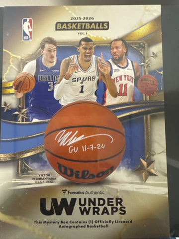 2025-26 Under Wraps Basketball Autographed