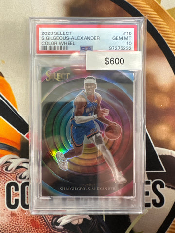 2023 Panini Select NBA Shai Gilgeous-Alexander Color Wheel SSP PSA 10