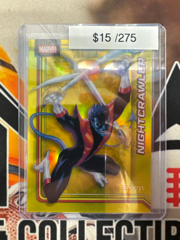 2026 Topps Chrome Marvel Nightcrawler Yellow Refractor /275