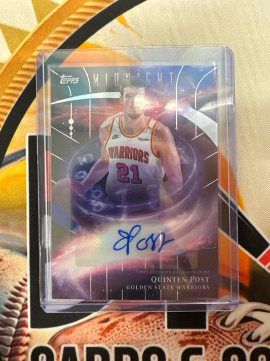 2025-26 Topps Midnight NBA Quinten Post Stroke Of Midnight Autograph