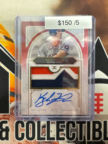 2025 Topps Definitive Collection MLB Kyle Tucker Autograph Relic Refractor /5