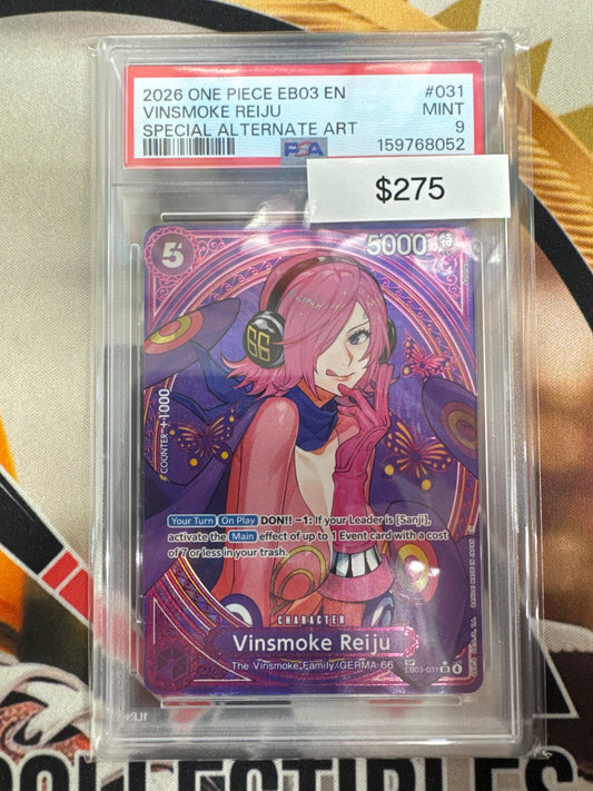 2026 One Piece Vinsmoke Raiju EB03-031 Special Alternate Art PSA 9