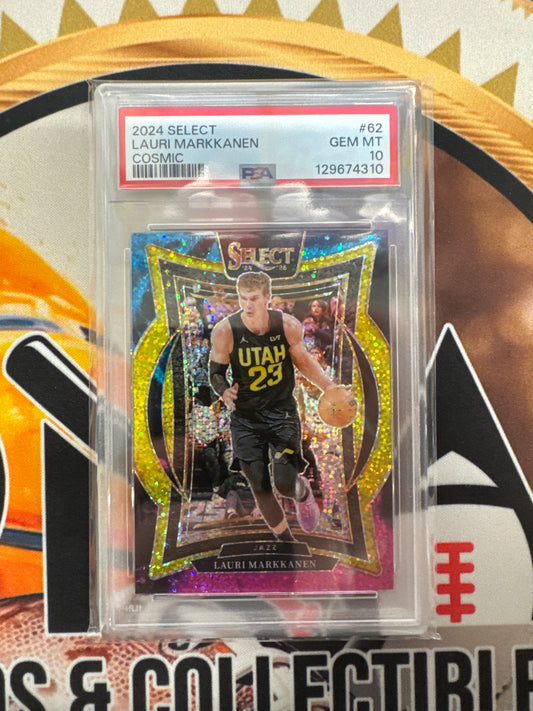 2024 Panini Select NBA Lauri Markkanen Cosmic PSA 10