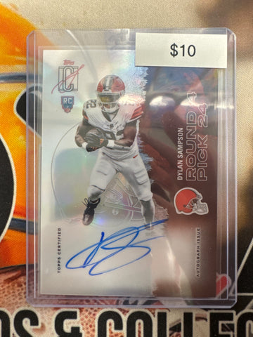 2025 Topps Signature Class NFL Dylan Sampson Chrome Refractor Autograph