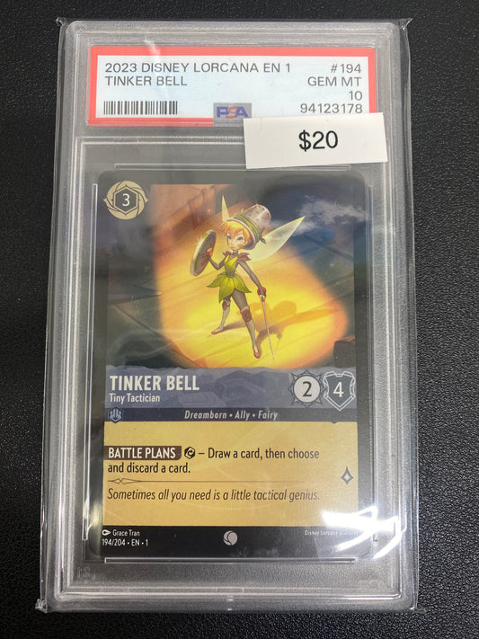 Disney Lorcana The First Chapter Tinker Bell PSA 10