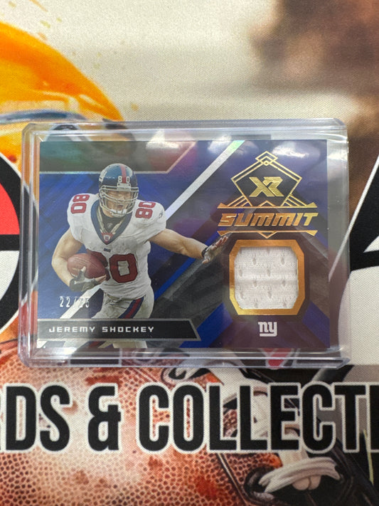 2021 Panini XR Football Jeremy Shockey Summit Patch Blue /25