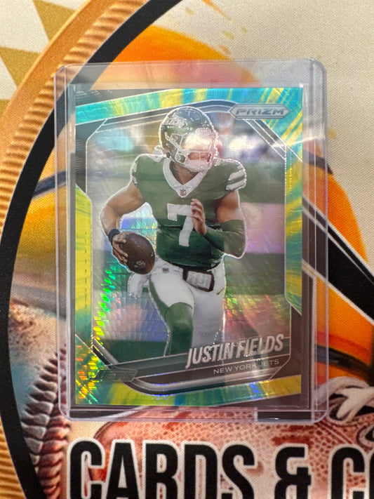 2025 Panini Prizm NFL Justin Fields Hyper Prizm Refractor /200