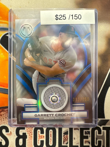 2026 Topps Tribute MLB Garrett Crochet Stamp Of Approval Relic Blue Refractor /150
