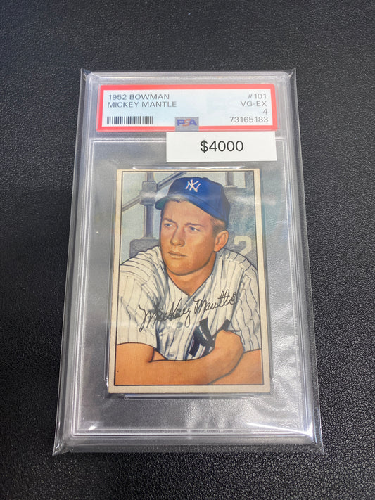 1952 Bowman Mickey Mantle PSA 4