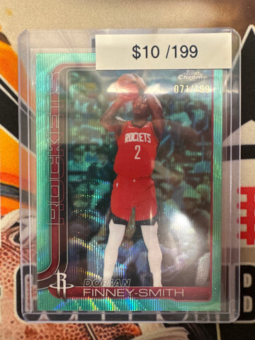 2026 Topps Chrome NBA Update Dorian Finney-Smith Aqua Wave Refractor /199