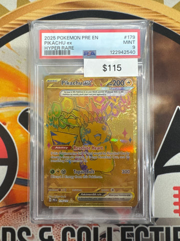 Pokemon Pikachu ex 179/131 Prismatic Evolutions PSA 9