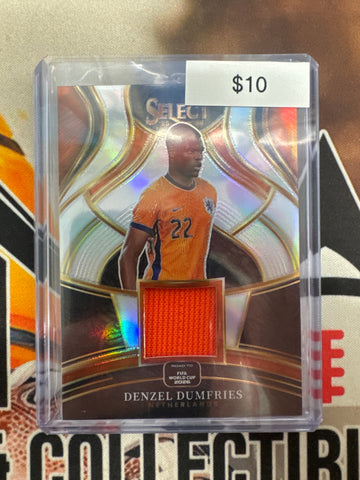 2025-26 Panini Select Road To World Cup Denzel Dumfries Silver Relic Prizm