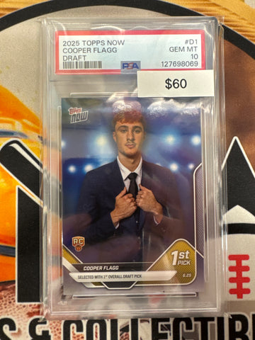 2025 Topps Now NBA Cooper Flagg Rookie Draft PSA 10