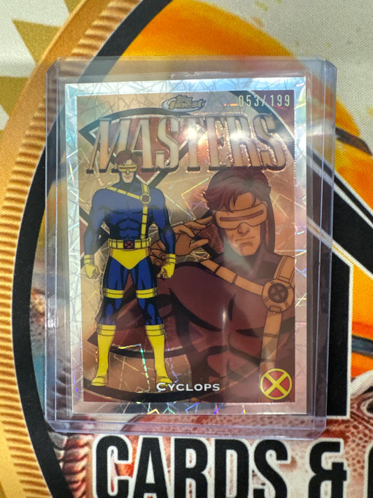 2025 Topps Finest X-Man Marvels ‘97 Cyclops Lazer Refractor /199