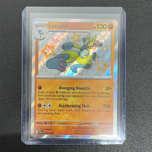 Pokémon Lucario Shiny Rare Paldean Fates 174/091