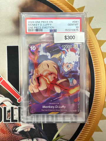 2024 One Piece Monkey.D.Luffy One Piece Emotion P-041 PSA 10