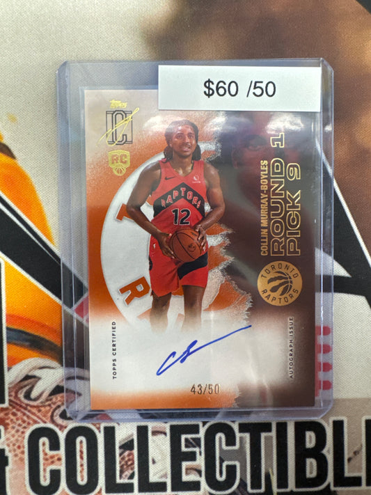 2026 Topps Signature Class NBA Collin Murray-Boyles Rookie Autograph Orange Refractor /50