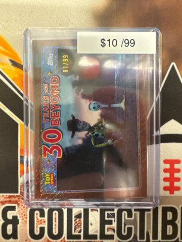 2026 Topps Toy Story 30th Anniversary Woody Reassures Forky On The Roady Woody’s Cowboy Hat Shimmer /99