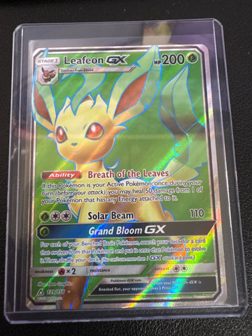 Pokémon Leafeon Gx full art 139/156 ultra Prism LP