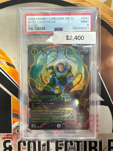 2026 Disney Lorcana Buzz Lightyear Iconic Wilds Unknown 241/204 PSA 9