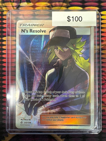 Pokémon N’s Resolve Full Art Cosmic Eclipse 232/236