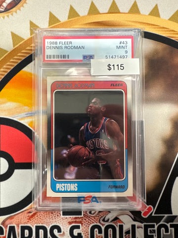 1988 Fleer Dennis Rodman PSA 9