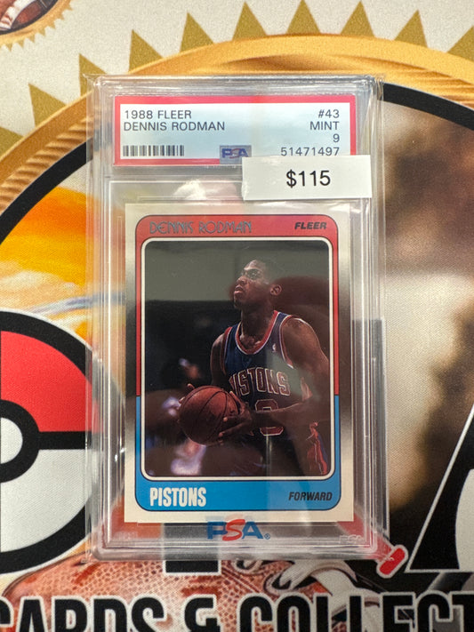 1988 Fleer Dennis Rodman PSA 9