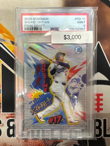 2026 Bowman Baseball Shohei Ohtani Final Draft SP PSA 9