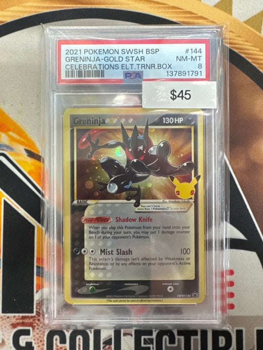 Pokémon Greninja Gold Star (Promo) SWSH144 PSA 8