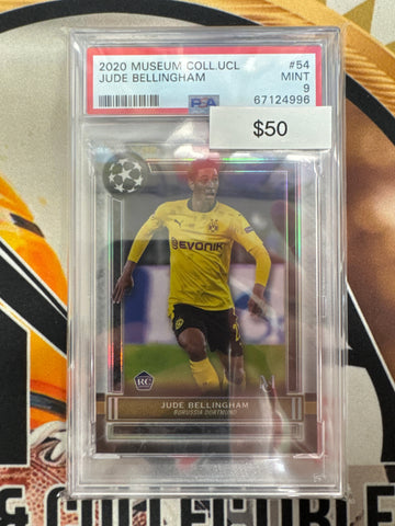2020 Topps Museum Collection UCL Jude Bellingham Rookie PSA 9