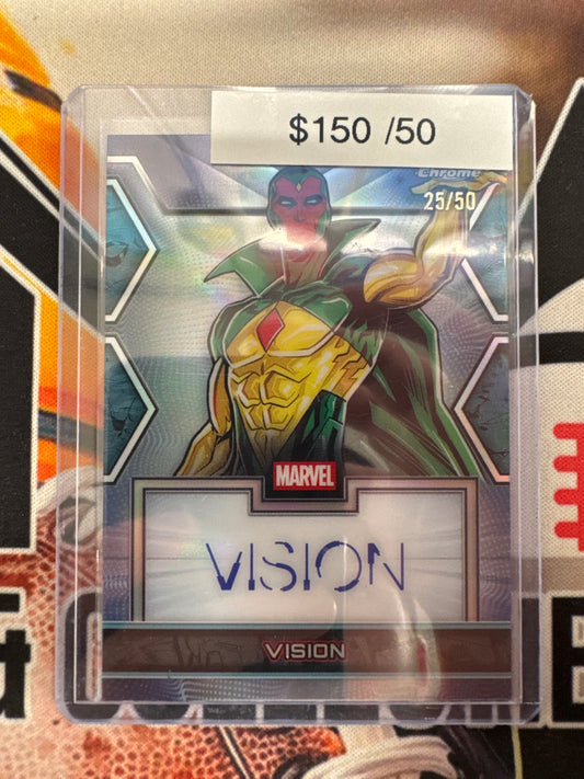 2026 Topps Chrome Marvel Vision Facsimile Autograph Refractor /50