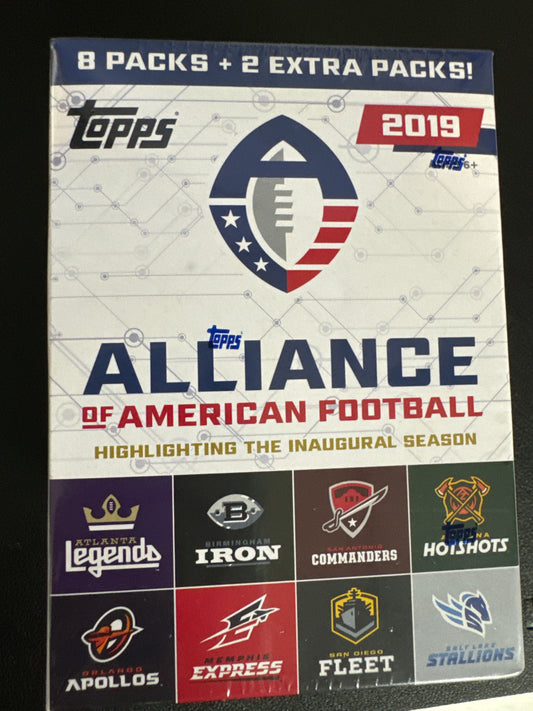 2019 Topps Alliance of American Football blaster