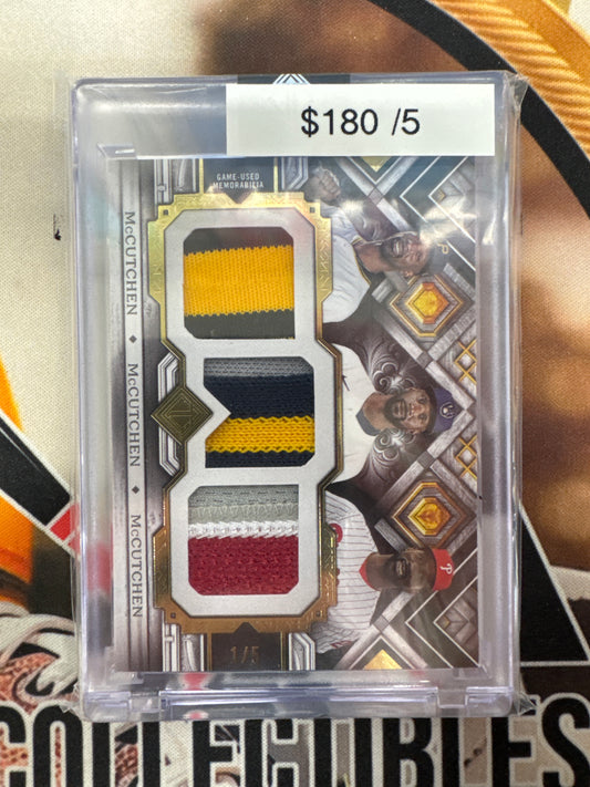 2025 Topps Transcendent Collection Andrew McCutchen Triple Patch /5