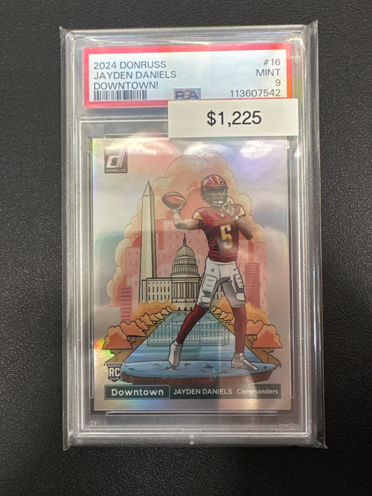 2024 Panini Donruss NFL Jayden Daniels Rookie Downtown! PSA 9
