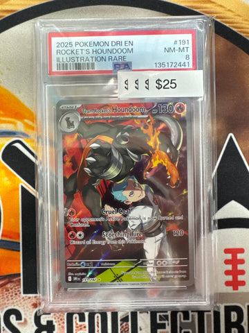 Pokemon Team Rocket’s Houndoom 191/182 Destined Rivals PSA 8