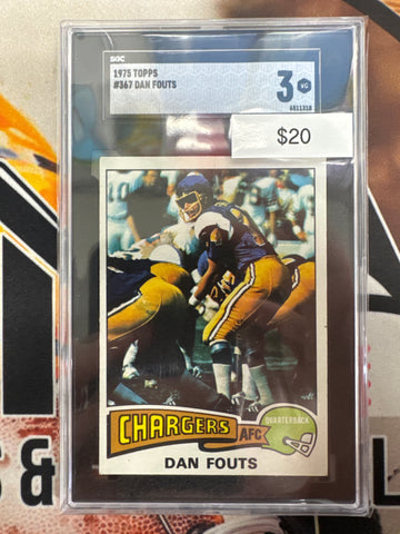 1975 Topps NFL Dan Fouts SGC 3