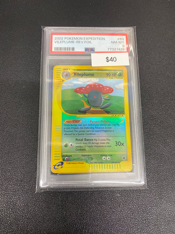 Pokémon Vileplume Expedition Reverse Holo 69/165 PSA 8