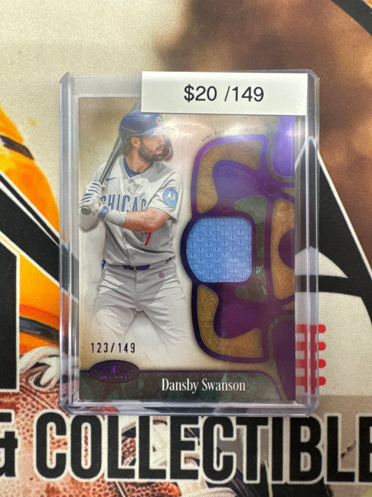 2026 Topps Tier One MLB Dansby Swanson Tier One Relic Purple Refractor /149