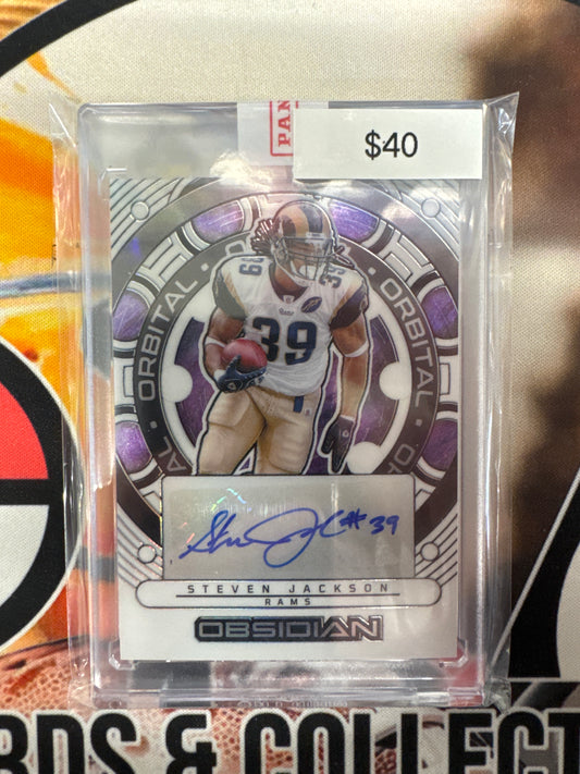 2024 Panini Obsidian NFL Steven Jackson Orbital Autograph