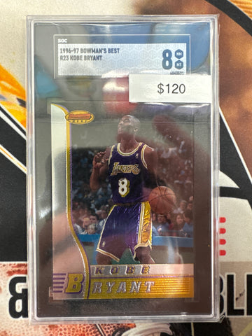 1996-97 Topps Bowman’s Best Basketball Kobe Bryant Rookie SGC 8