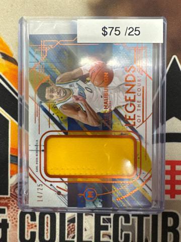 2026 Topps Motif Basketball Tyrese Haliburton Legends Of The Court Relic Orange Refractor /25