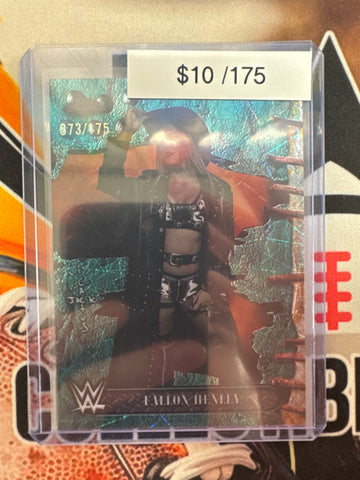 2025 Topps Chrome Cactus Jack WWE Fallon Henley Aqua Laser Refractor /175