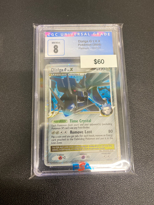 Pokémon Dialga G LV. X Platinum Holo 122/127 CGC8