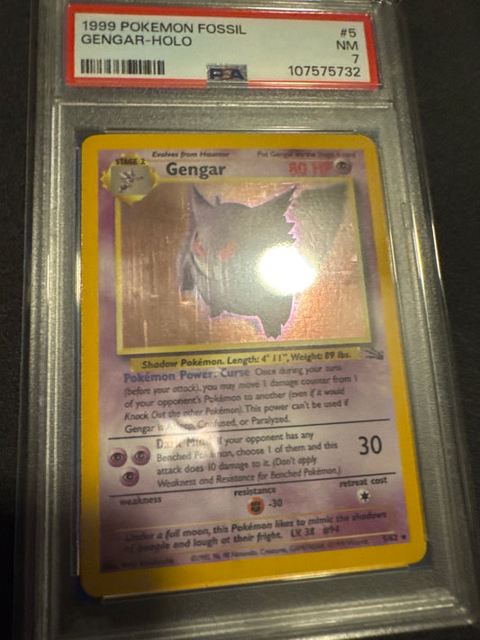 Pokemon Gengar 5/62 holo PSA 7