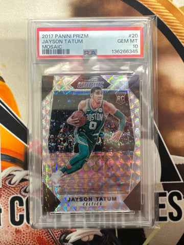 2017 Panini Prizm NBA Jayson Tatum Rookie Mosaic PSA 10