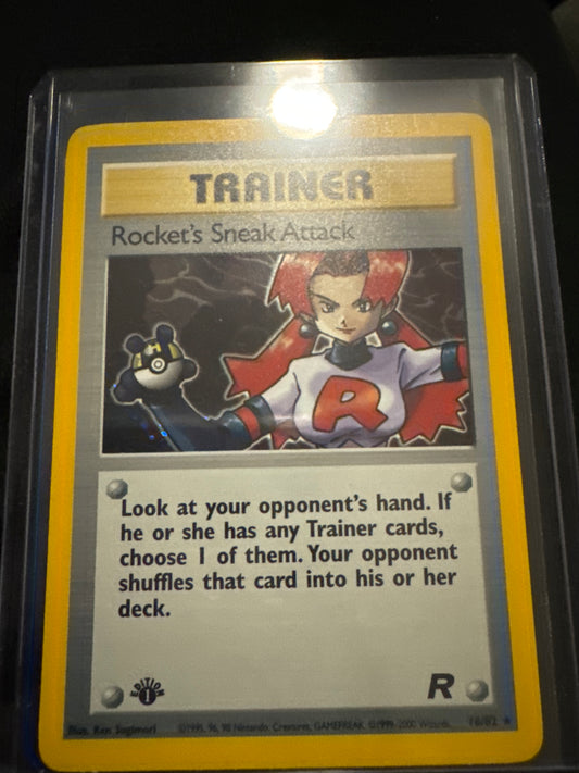 Pokemon Rocket’s Sneak Attack 1st edition holo 16/82