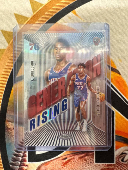 2025-26 Topps Chrome NBA VJ Edgecombe Rookie Generation Rising Refractor